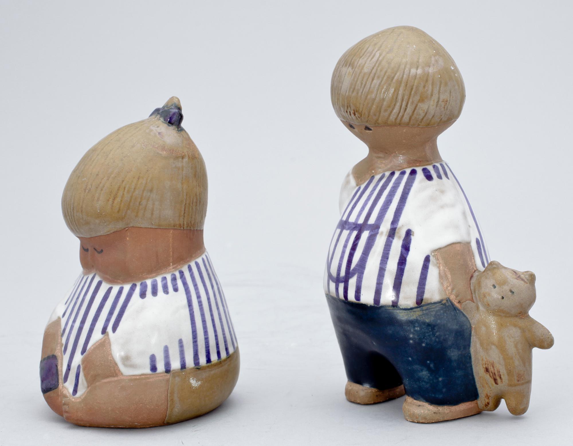 FIGURINER, 2 st, stengods, Lisa Larson, Gustavsberg, sign.