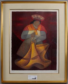 LOUIS TOFFOLI, färglitografi, sign o numr 57/125.