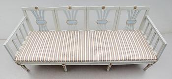SOFFA, sengustaviansk, enligt uppgift Hälsingland, 1800-talets första hälft.