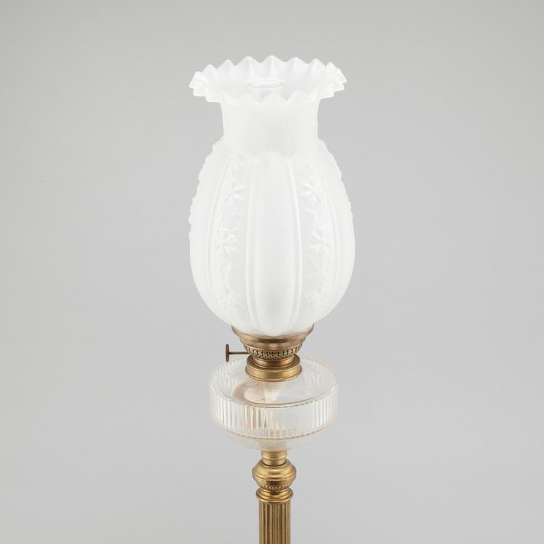 A paraffin lamp by Arvid Böhlmark in Stockholm, made around year 1900.