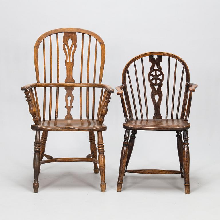 Four 'Windsor-chairs turn of 20th century.