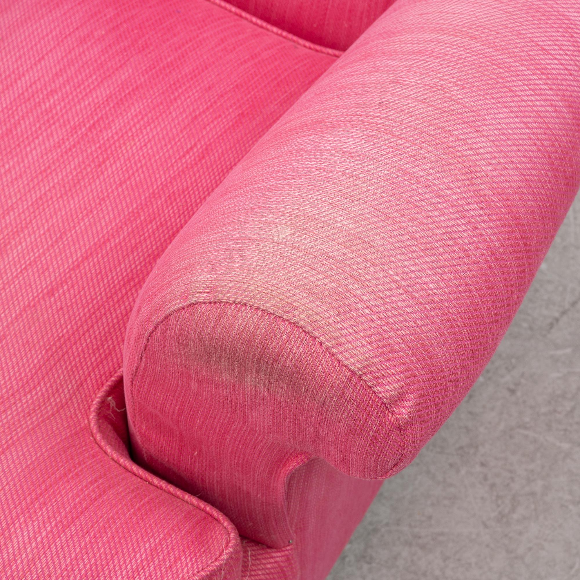 Josef Frank, fåtölj med fotpall, modell 336, Firma Svenskt Tenn.