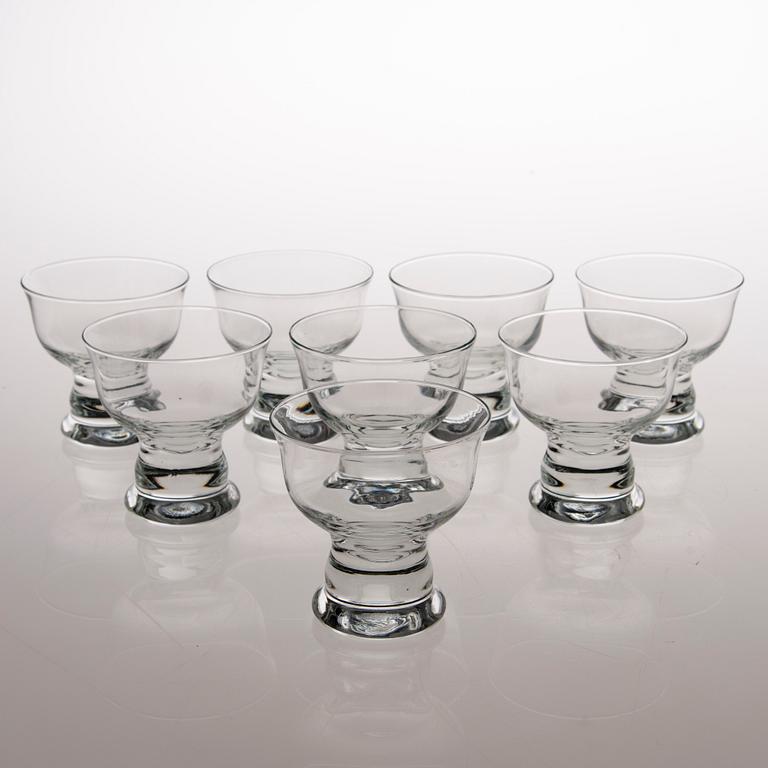 INKERI TOIKKA, A set of 22 drinking glasses from the 'Viapori' series, Nuutajärvi.