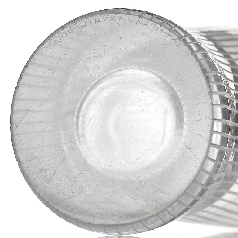 Tapio Wirkkala, a 'Tuonelas flod' glass vase, Iittala, Finland, model 3522.