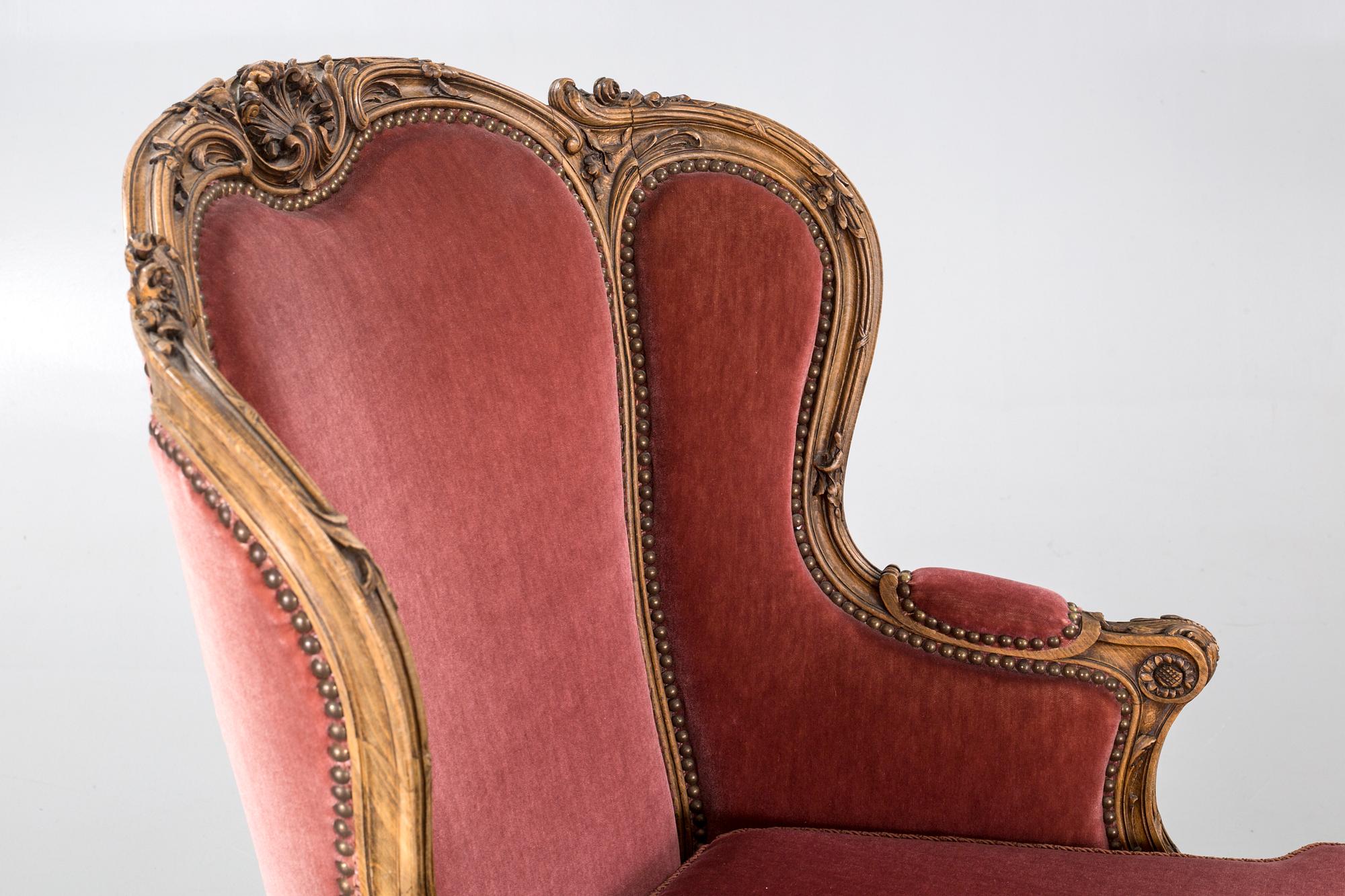 BERGÈRE / FÅTÖLJ, Louis XV-stil, omring 1900-talets mitt.