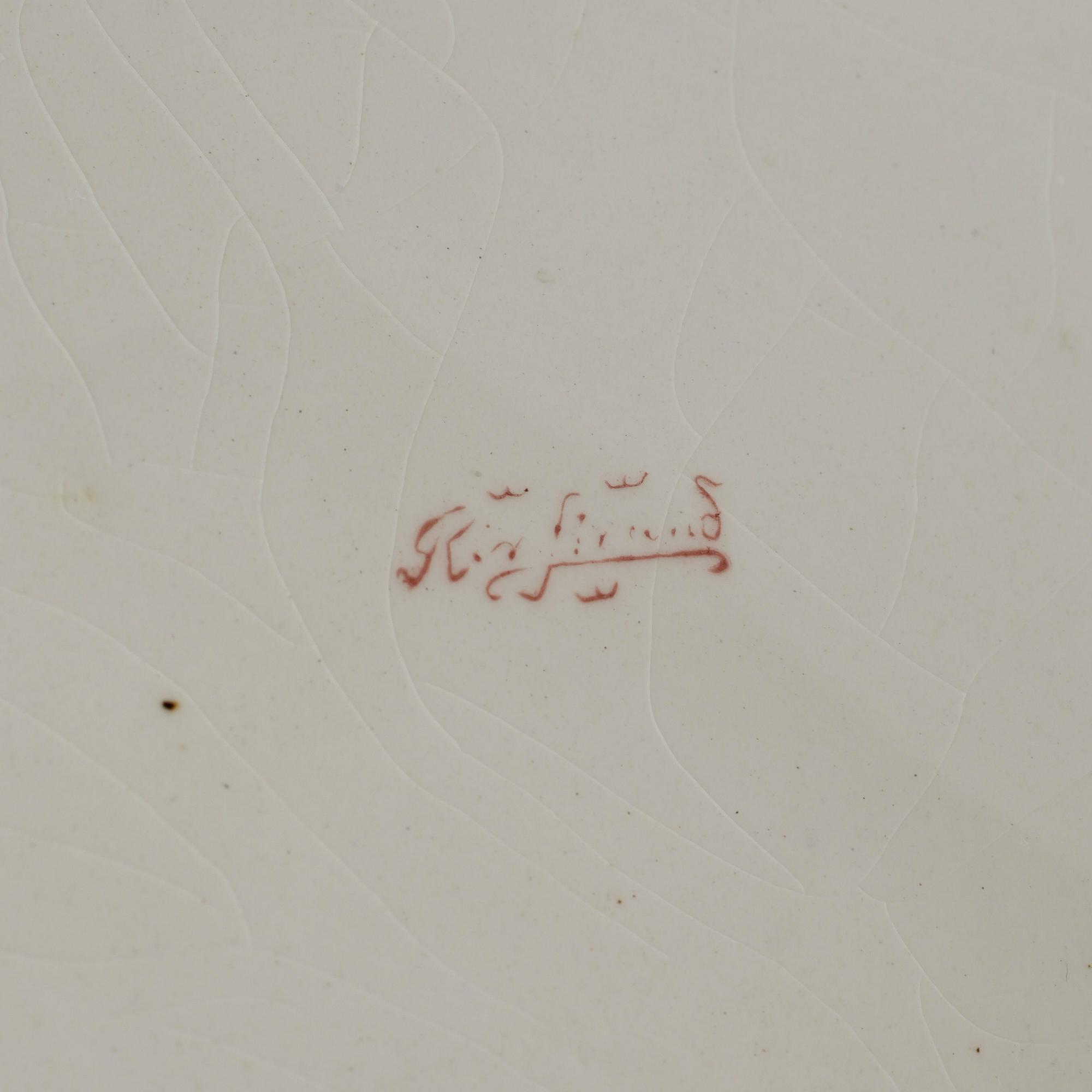 ÄGGTERRIN, flintgods, Rörstrand, 1900-talets början.