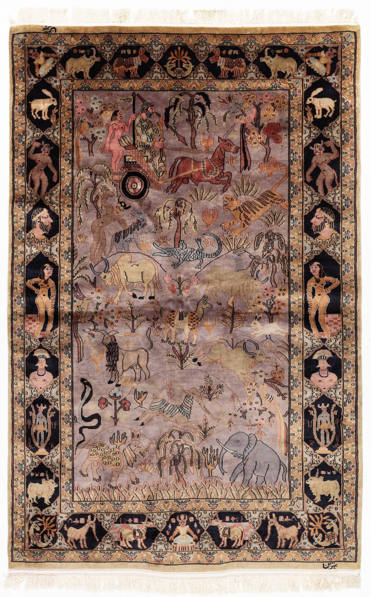 Matta, ull, Pakistan, signerad, ca 225 x 144 cm.