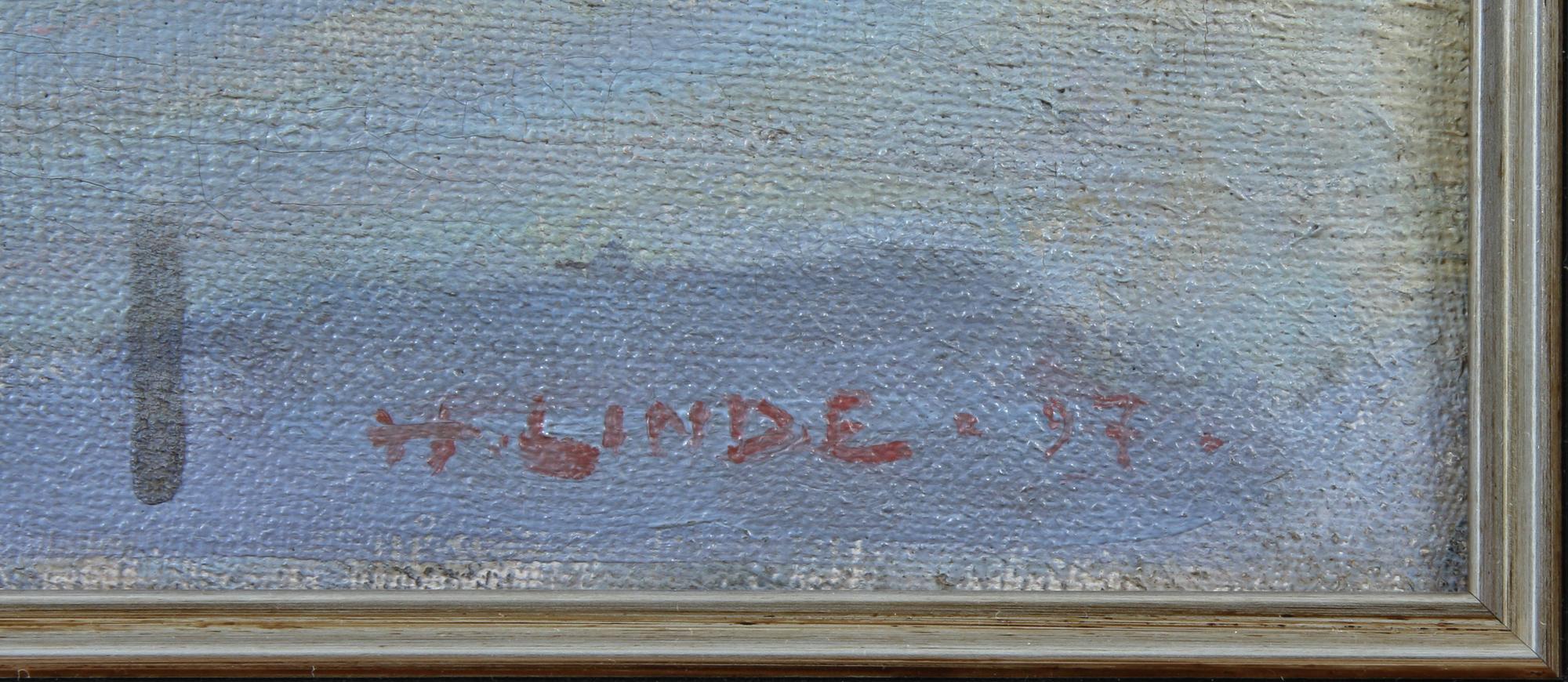 HJALMAR LINDE, olja på duk, sign o dat -97.