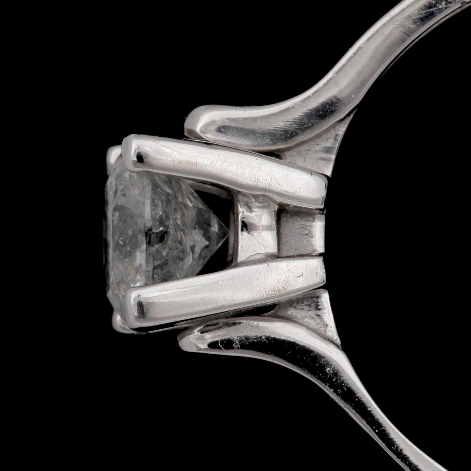 RING, enstensring, 14k vitguld med briljantslipad diamant ca0,92ct. Tot vikt 3,2g.