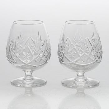 An 'Yrjö' crystal glassware set, 58 pieces, Riihimäen Lasi, Finland, latter half of the 20th century.