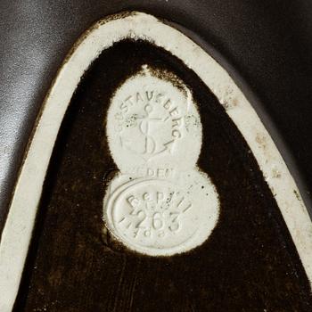 Stig Lindberg, keramik, 6 delar, "Reptil", Gustavsberg.