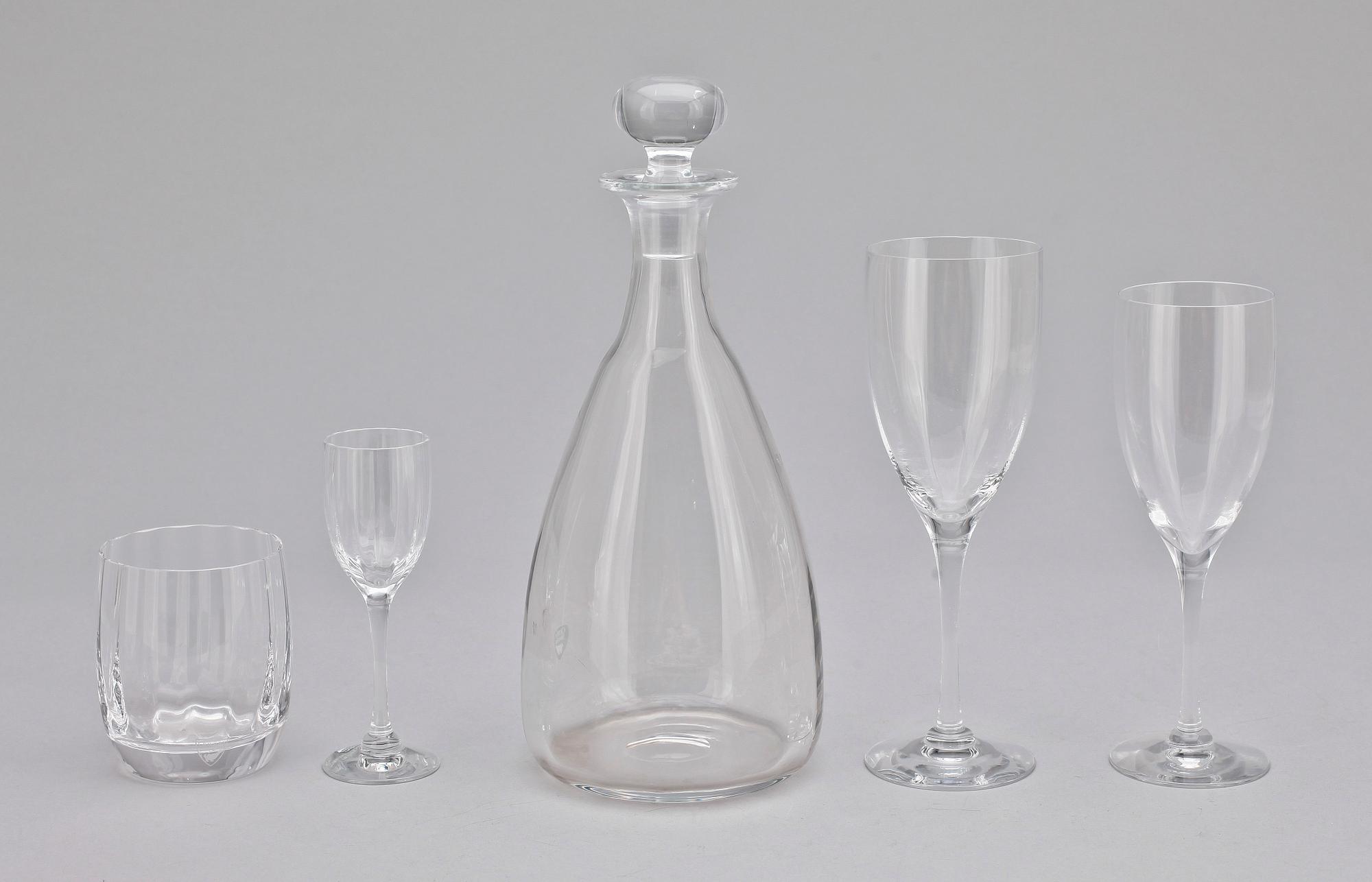 GLASSERVIS, 23 st, "Optica", Gunnar Cyrén, Orrefors.