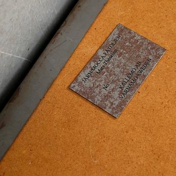 FÅTÖLJ "Järn-/moccafåtöljen", Mats Theselius, Källemo, formgiven 1994.