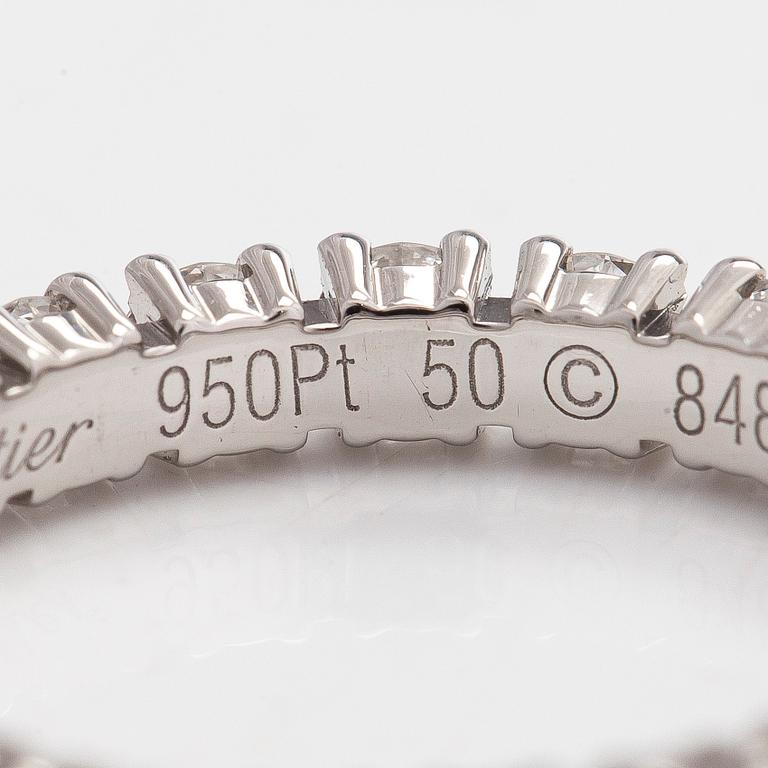 Cartier, a platinum and brilliant-cut diamond eternity ring.