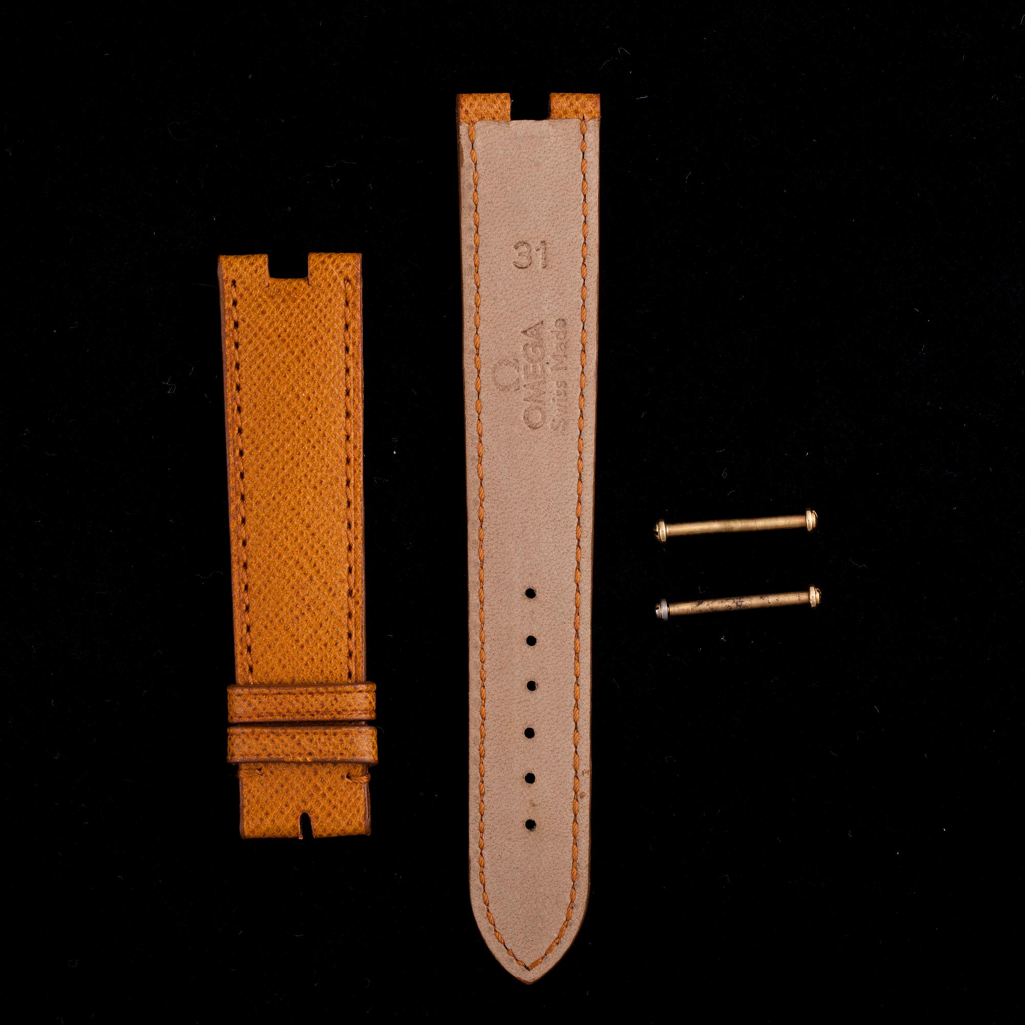 ARMBANDSUR, 18K guld, Omega Constellation, original läderrem.