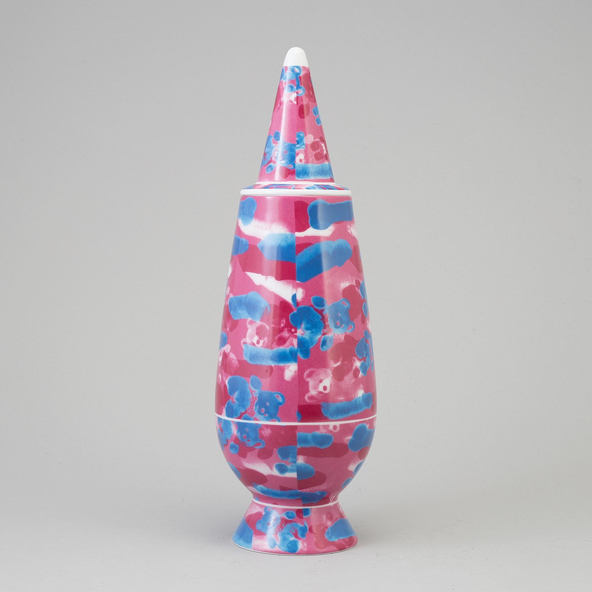 ALESSO MENDINI & ROBERT VENTURI, vase, modell "TAM80", "100% Make Up", nr 91, Alessi, 1992. Märkt 09099.