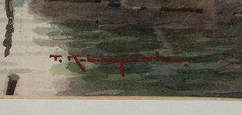 TOKUSABURO KOBAYASHI, 2 st, gouache på papper, signerade.