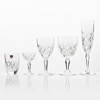 Glasservis, 62 delar, "Karolina", Orrefors.