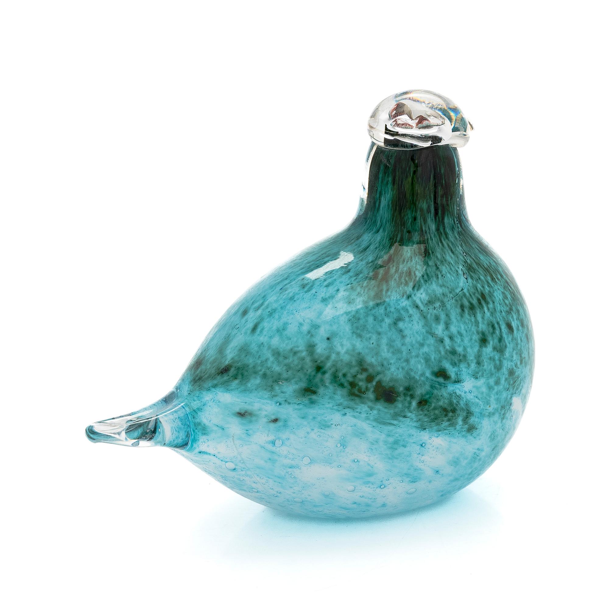 Oiva Toikka, a 1980s glass bird, 'Green Bird', signed Oiva Toikka Nuutajärvi Notsjö.