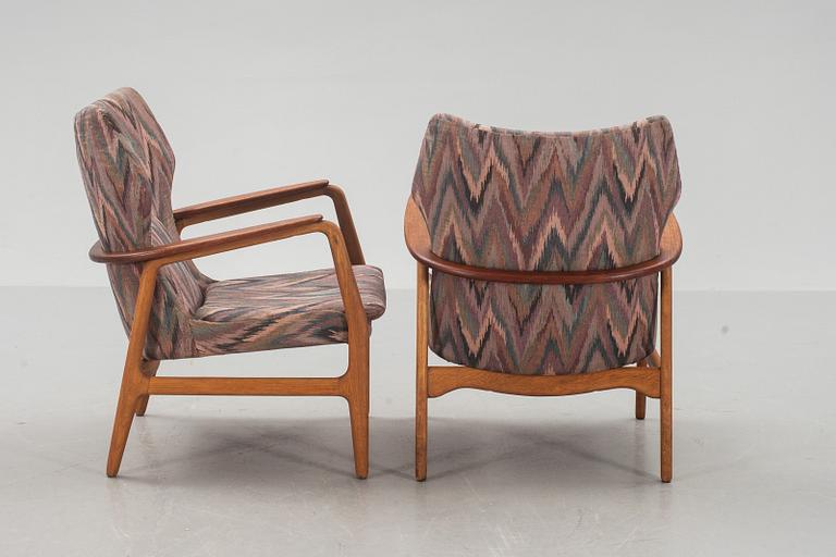 FÅTÖLJER, ett par, dansk formgivare, 1950-60-tal.