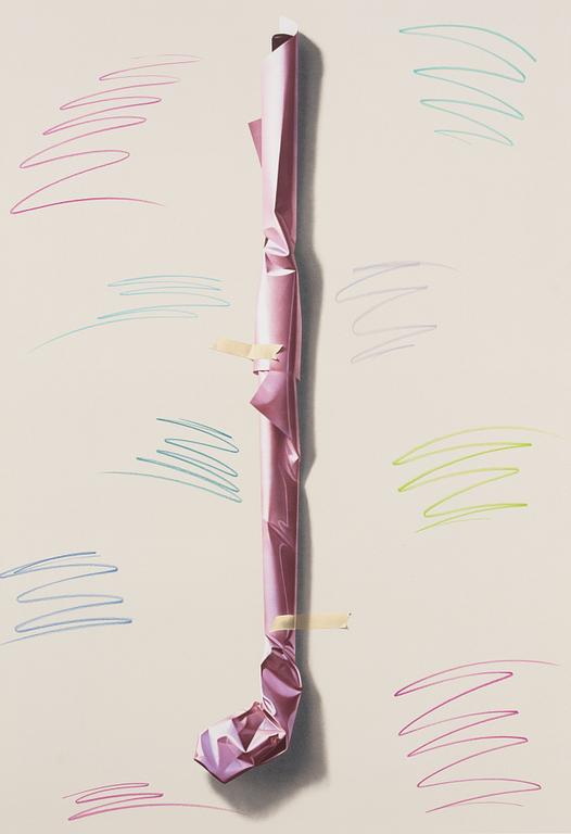 Yrjö Edelmann, "Golf club wrapped in pink".