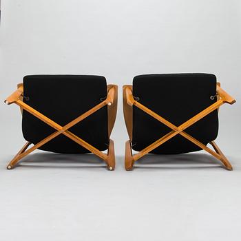 Antti Nurmesniemi, fåtöljer, ett par, modell 418, för Artek, 1950-tal.