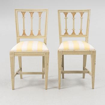 Stolar, ett par, gustavianska, 17/1800-tal.