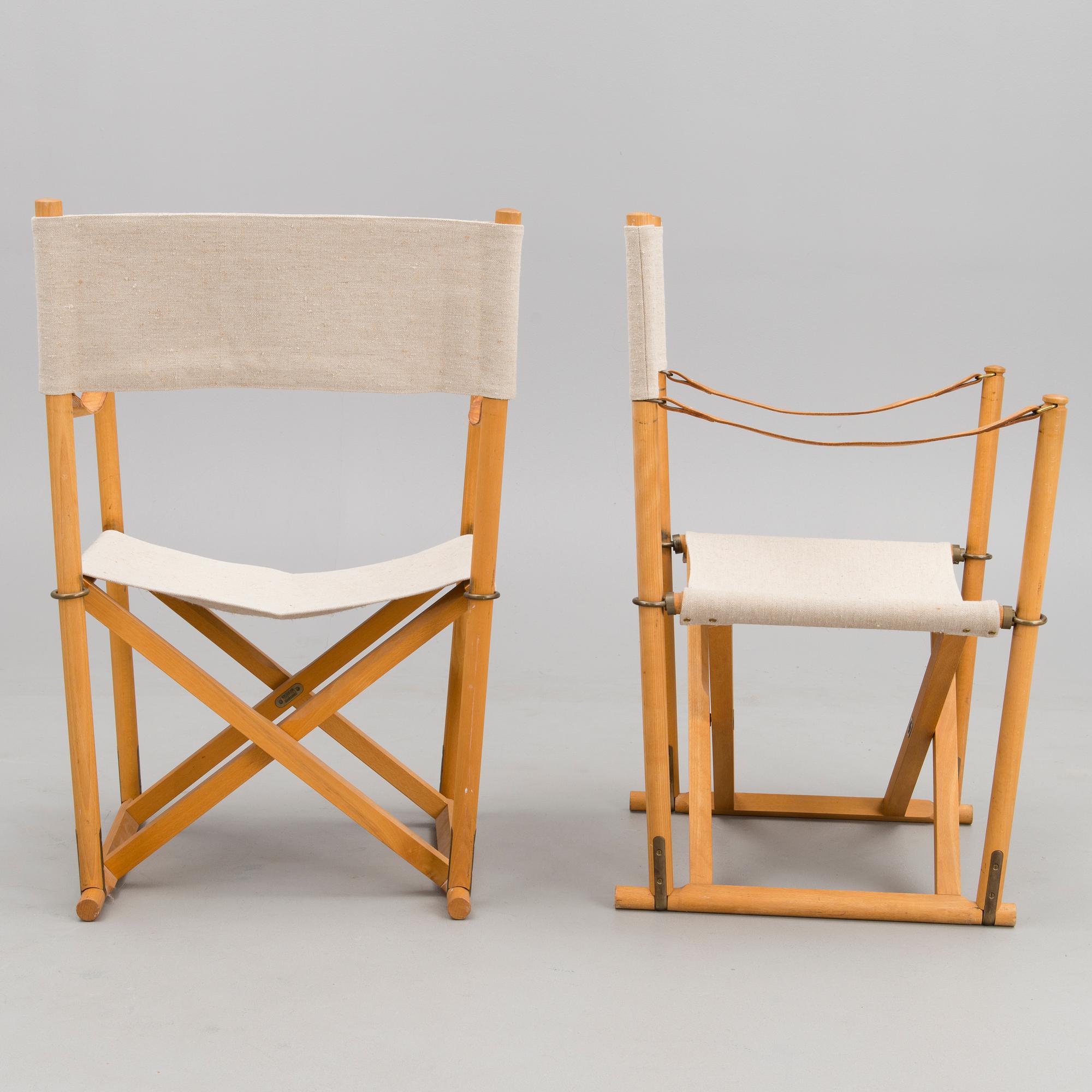 A pair of folding chairs for Interna, Denmark, late 20th Century.