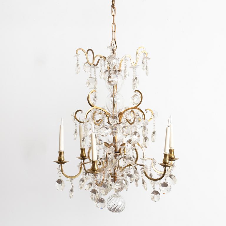 Chandelier, Rococo style, 20th century.