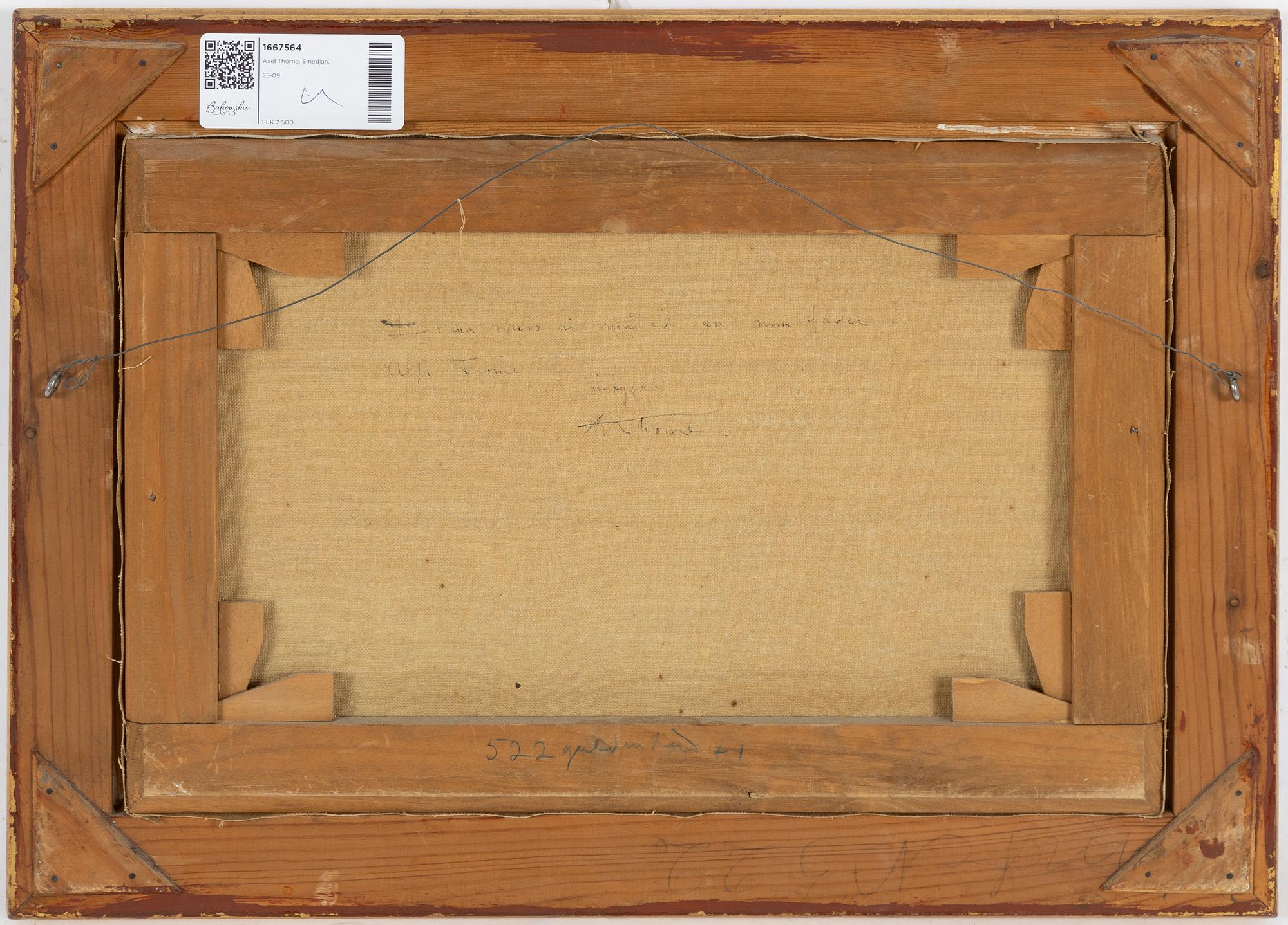 Alfred Thörne, I smedjan.