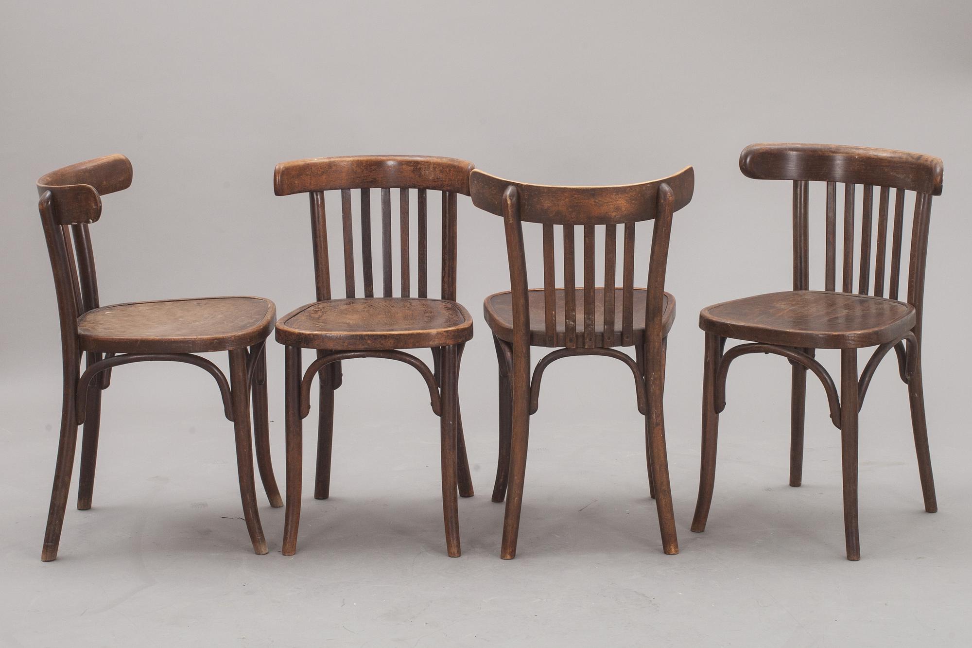 STOLAR, 4 st, bl a Thonet, 1900-talets första hälft.