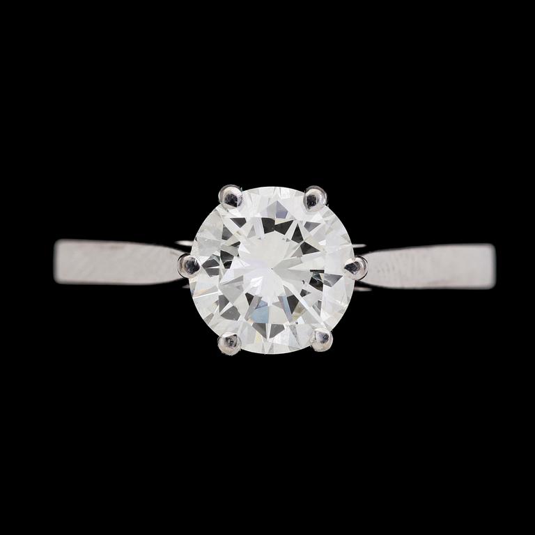 RING, brilliant cut diamond, app. 1.40 ct.