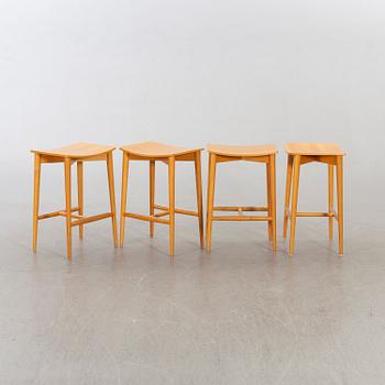 Four 'Oak' stools by Jonas Lindvall, Skandiform, 21st century.