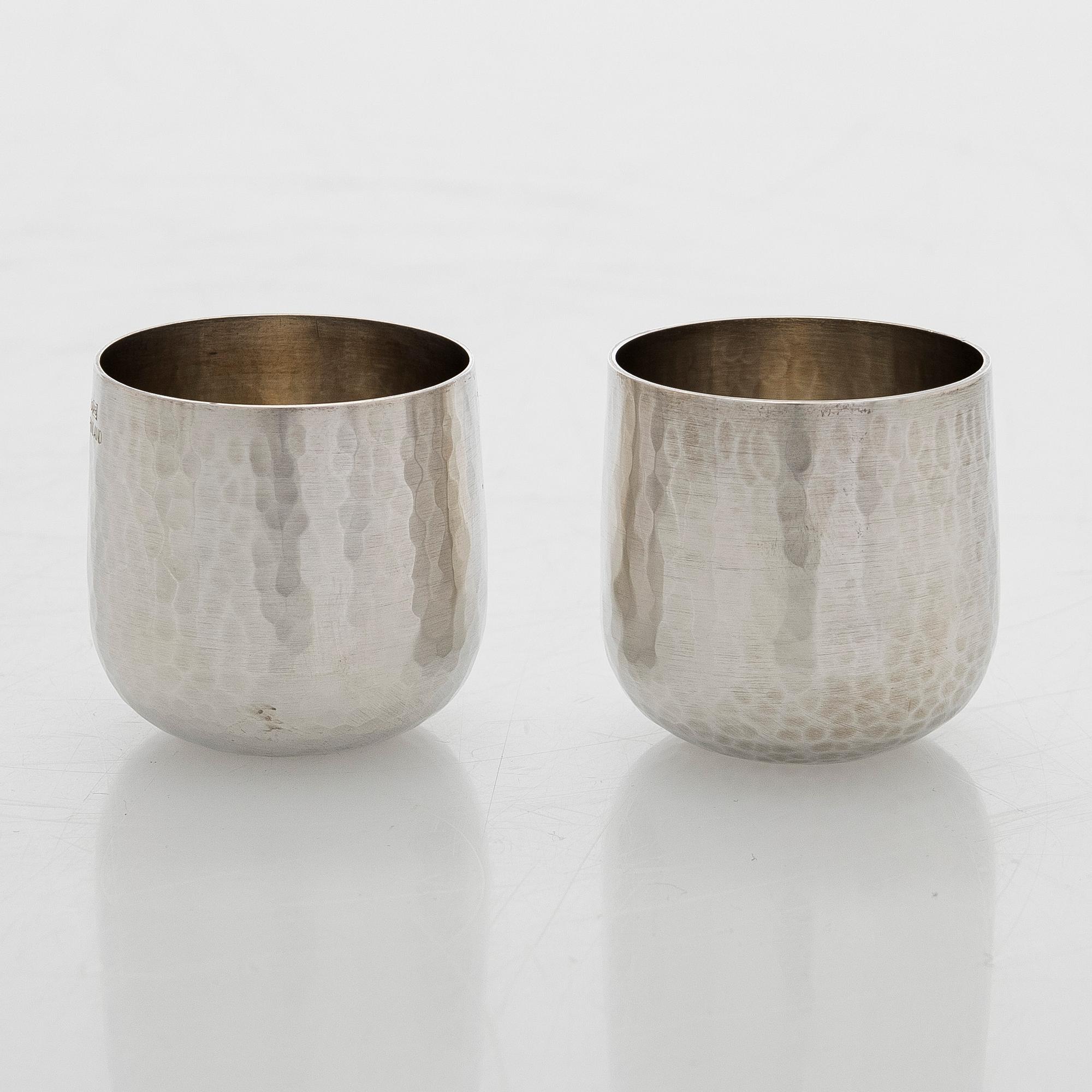 Tapio Wirkkala, Supkoppar, 6 st, silver, TW 469, Kultakeskus, Tavastehus 1978-79.