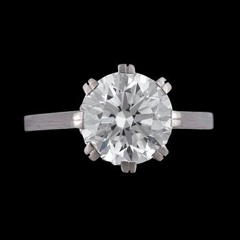 1146. A brilliant cut diamond ring, 3.01 cts.