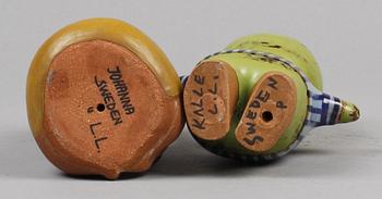 FIGURINER, 2 st, stengods, Lisa Larson, Gustavsberg.