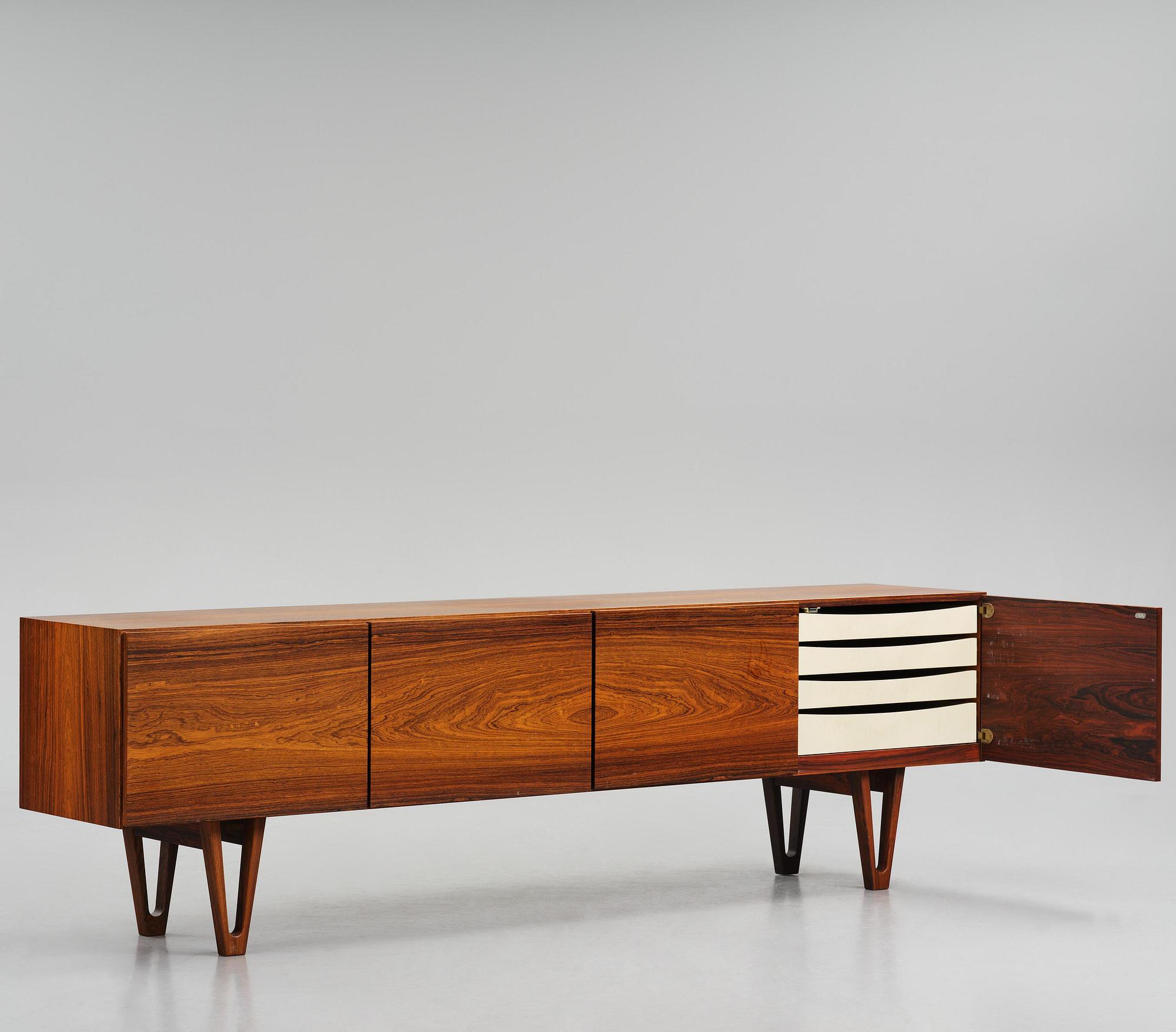 Ib Kofod-Larsen, a rosewood veneered sideboard model "501" from the "Ib 500" series, Seffle Möbelfabrik, Sweden, 1960s.
