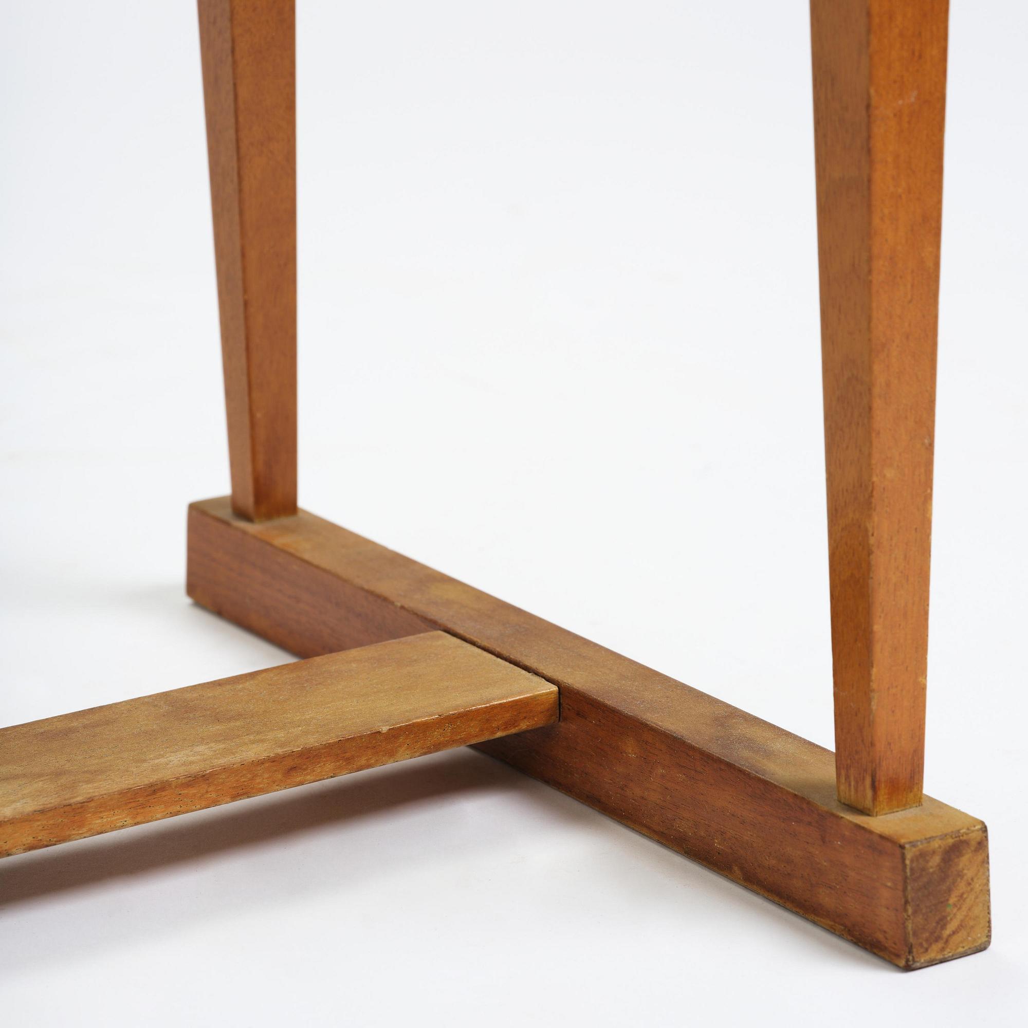 Josef Frank, a rare flower table with green lacquered box model "B 2084", Firma Svenskt Tenn, Sweden, 1950-60s.