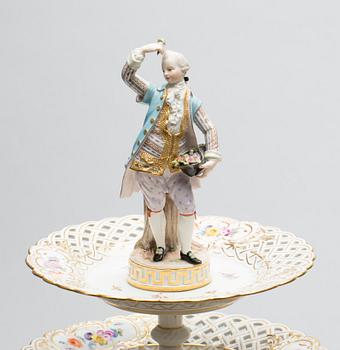 ETAGERE, porslin, Meissen, 1900-talets första hälft.