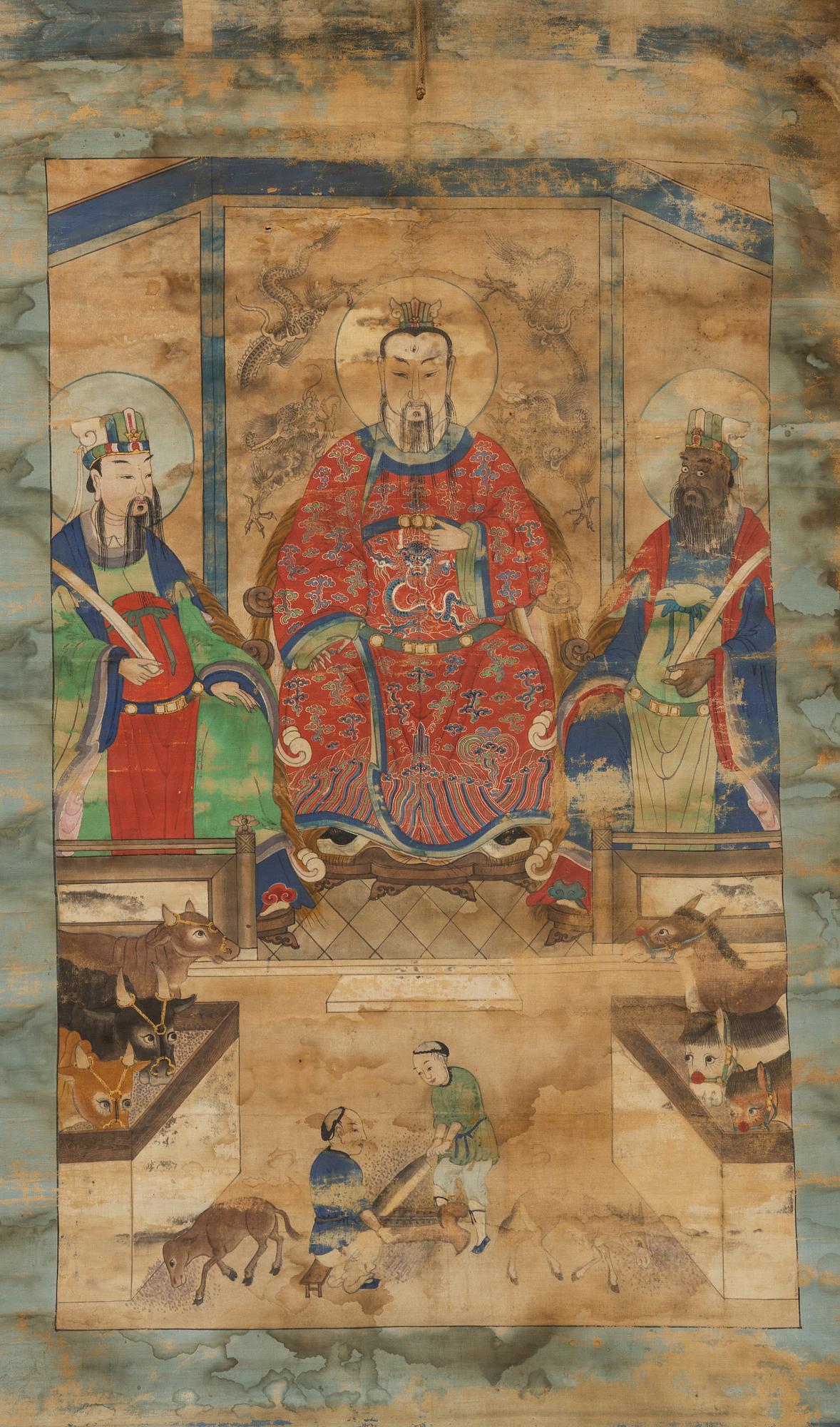A Tibetan thangka, 20th century.