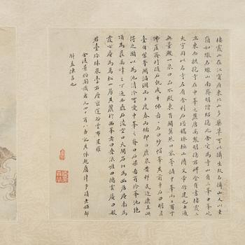 Unidentified artist, Temple in mountainous landscape, China, late Qing dynasty / around 1900.