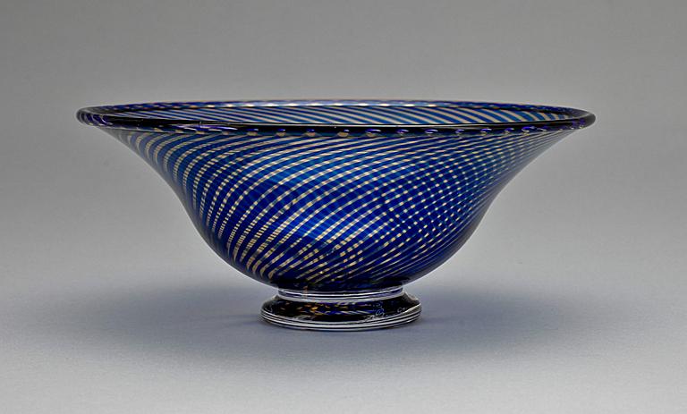 SKÅL, glas, slipgraal, Edward Hald Orrefors. Sign.