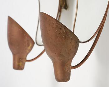 Carl-Axel Acking, a pair of wall lamps model number "5017", Bröderna Malmströms Metallvarufabrik, Malmö, 1940s.