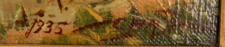 Unknown artist 20th century, In the garden.
