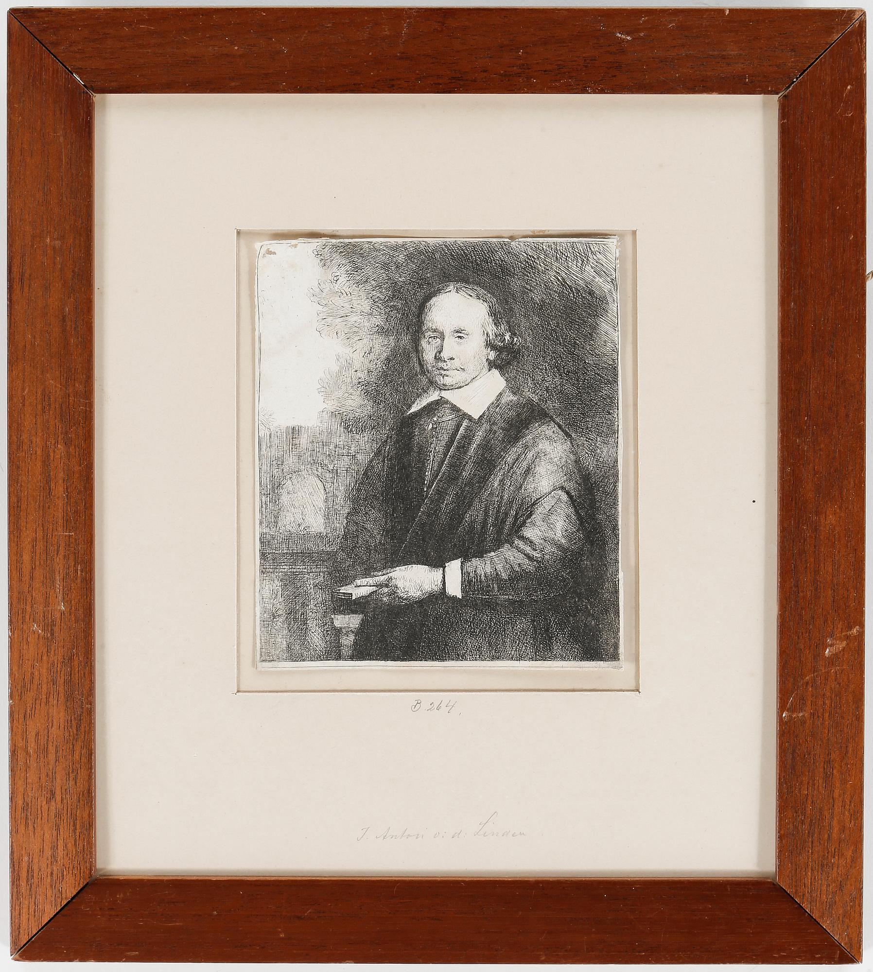 REMBRANDT HARMENSZ. VAN RIJN, etsning, 1665, senare avdrag 1800-tal.