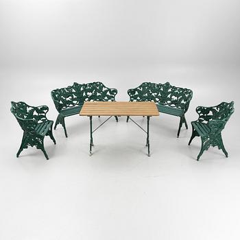 A garden set with table, sofas and chairs, Byarums Bruk, Sweden.