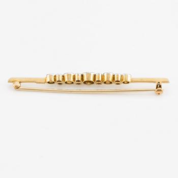 Brosch 18K guld med gammalslipade diamanter.