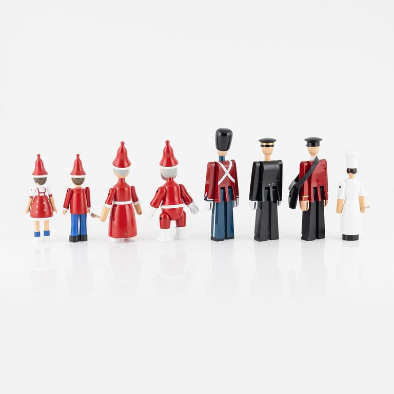 Kaj Bojesen, a set of nine figurines, Denmark.