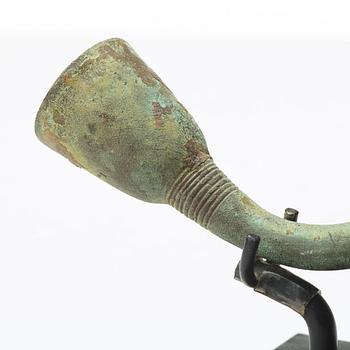 A bronze sculpture/pipe, presumably South East Asian.