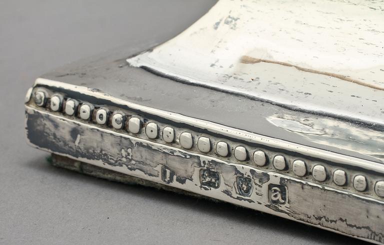 LJUSSTAKAR, ett par, silver, London, England, 1816.